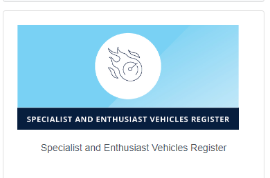 The specialist and enthusiast vehicles register search engine