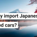 Scenic view of Mount Fuji with a question about importing Japanese used cars for auction.