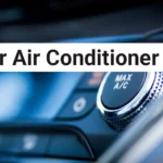 Car air conditioner settings in a vehicle from a Japan car auction.