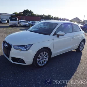 White Audi purchased from Japan car auction ready for export.