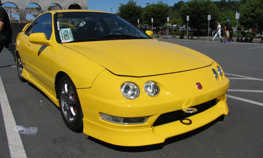 A JDM hot hatch, the Honda Integra Type R. Built for driving enthusiasts with a high-revving engine and lightweight chassis.