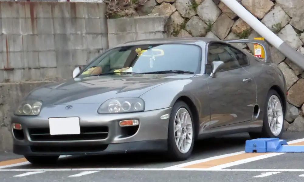 A classic JDM car, the Toyota Supra A80 model. Eligible for import under the 25-year rule in 2025.