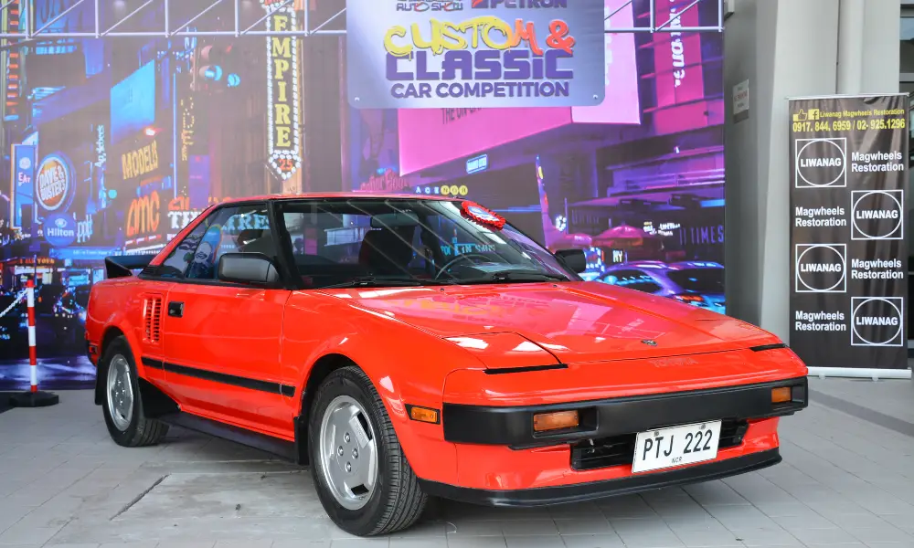 A retro JDM gem, the Toyota MR2 AW11, showcasing compact design and spirited performance.